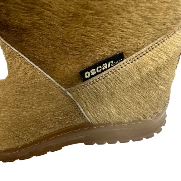 Oscar Sport Unisex Winna Tan Genuine Fur Boots Size 42 Mens 9 Womens 11.5 - Picture 6 of 14